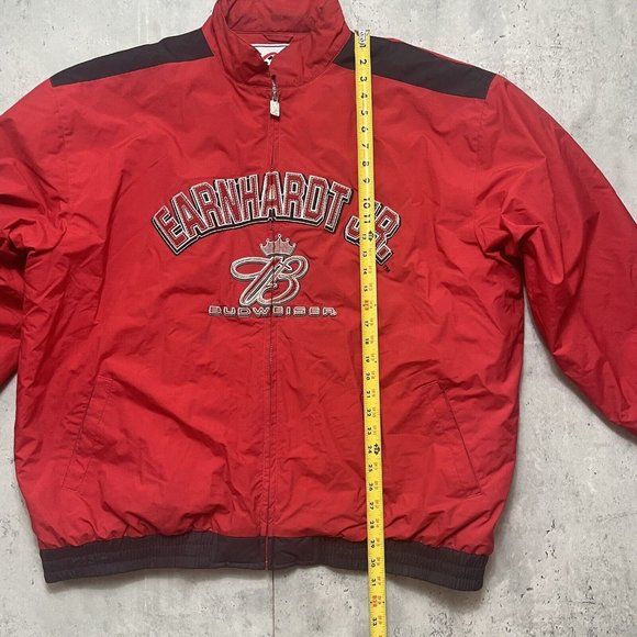 RARE Vtg Dale Earnhardt Jr XXL Embroidered Red Jacket Budweiser Chase Authentic - Picture 11 of 13